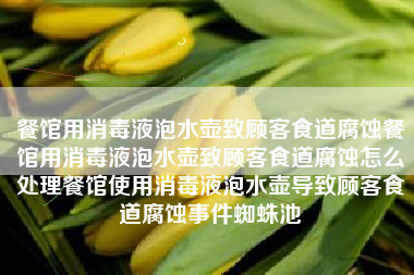 餐馆用消毒液泡水壶致顾客食道腐蚀餐馆用消毒液泡水壶致顾客食道腐蚀怎么处理餐馆使用消毒液泡水壶导致顾客食道腐蚀事件蜘蛛池