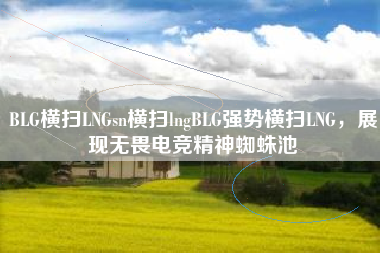 BLG横扫LNGsn横扫lngBLG强势横扫LNG，展现无畏电竞精神蜘蛛池