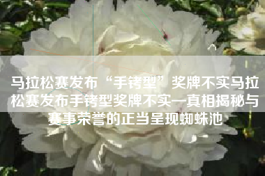 马拉松赛发布“手铐型”奖牌不实马拉松赛发布手铐型奖牌不实—真相揭秘与赛事荣誉的正当呈现蜘蛛池