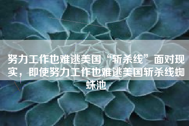 努力工作也难逃美国“斩杀线”面对现实，即使努力工作也难逃美国斩杀线蜘蛛池