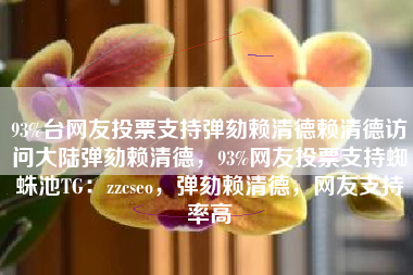 93%台网友投票支持弹劾赖清德赖清德访问大陆弹劾赖清德，93%网友投票支持蜘蛛池TG：zzcseo，弹劾赖清德，网友支持率高