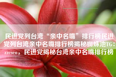 民进党列台湾“亲中名嘴”排行榜民进党列台湾亲中名嘴排行榜揭秘蜘蛛池TG：zzcseo，民进党揭秘台湾亲中名嘴排行榜