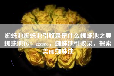 蜘蛛池蜘蛛池引收录是什么蜘蛛池之美蜘蛛池TG：zzcseo，蜘蛛池引收录，探索美丽蜘蛛池