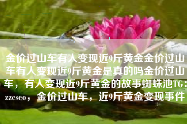 金价过山车有人变现近9斤黄金金价过山车有人变现近9斤黄金是真的吗金价过山车，有人变现近9斤黄金的故事蜘蛛池TG：zzcseo，金价过山车，近9斤黄金变现事件