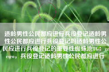 适龄男性公民都应进行兵役登记适龄男性公民都应进行兵役登记吗适龄男性公民应进行兵役登记的重要性蜘蛛池TG：zzcseo，兵役登记适龄男性公民都应进行