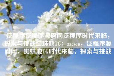 泛程序泛程序源码网泛程序时代来临,探索与挑战蜘蛛池TG:zzcseo,泛程序源码网,蜘蛛池TG时代来临,探索与挑战 泛程序泛程序源码网泛程序时代来临,探索与挑战蜘蛛池TG:zzcseo,泛程序源码网,蜘蛛池TG时代来临,探索与挑战