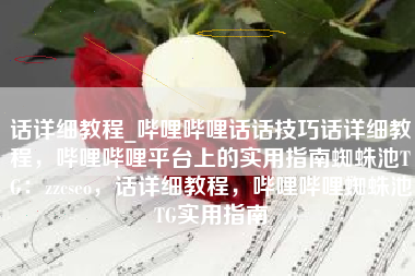 话详细教程_哔哩哔哩话话技巧话详细教程，哔哩哔哩平台上的实用指南蜘蛛池TG：zzcseo，话详细教程，哔哩哔哩蜘蛛池TG实用指南