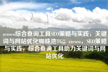 seoseo综合查询工具SEO策略与实践,关键词与网站优化蜘蛛池TG:zzcseo,SEO策略与实践,综合查询工具助力关键词与网站优化 seoseo综合查询工具SEO策略与实践,关键词与网站优化蜘蛛池TG:zzcseo,SEO策略与实践,综合查询工具助力关键词与网站优化