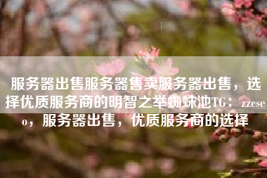服务器出售服务器售卖服务器出售，选择优质服务商的明智之举蜘蛛池TG：zzcseo，服务器出售，优质服务商的选择