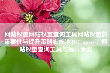 网站权重网站权重查询工具网站权重的重要性与提升策略蜘蛛池TG:zzcseo,网站权重查询工具与提升策略 网站权重网站权重查询工具网站权重的重要性与提升策略蜘蛛池TG:zzcseo,网站权重查询工具与提升策略