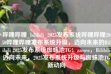 哔哩哔哩_bilibili_2025发布系统哔哩哔哩2050哔哩哔哩发布系统升级，迈向未来的Bilibili 2025发布系统蜘蛛池TG：zzcseo，Bilibili迈向未来，2025发布系统升级与蜘蛛池TG新动向