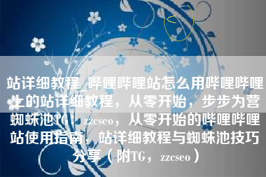 站详细教程_哔哩哔哩站怎么用哔哩哔哩上的站详细教程，从零开始，步步为营蜘蛛池TG：zzcseo，从零开始的哔哩哔哩站使用指南，站详细教程与蜘蛛池技巧分享（附TG，zzcseo）