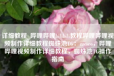 详细教程_哔哩哔哩bilibili教程哔哩哔哩视频制作详细教程蜘蛛池TG：zzcseo，哔哩哔哩视频制作详细教程，蜘蛛池TG操作指南