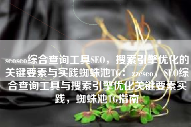 seoseo综合查询工具SEO，搜索引擎优化的关键要素与实践蜘蛛池TG：zzcseo，SEO综合查询工具与搜索引擎优化关键要素实践，蜘蛛池TG指南