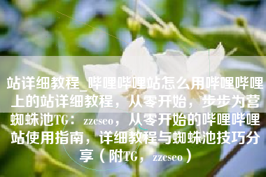 站详细教程_哔哩哔哩站怎么用哔哩哔哩上的站详细教程,从零开始,步步为营蜘蛛池TG:zzcseo,从零开始的哔哩哔哩站使用指南,详细教程与蜘蛛池技巧分享(附TG,zzcseo) 站详细教程_哔哩哔哩站怎么用哔哩哔哩上的站详细教程,从零开始,步步为营蜘蛛池TG:zzcseo,从零开始的哔哩哔哩站使用指南,详细教程与蜘蛛池技巧分享(附TG,zzcseo)