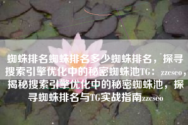 蜘蛛排名蜘蛛排名多少蜘蛛排名,探寻搜索引擎优化中的秘密蜘蛛池TG:zzcseo,揭秘搜索引擎优化中的秘密蜘蛛池,探寻蜘蛛排名与TG实战指南zzcseo 蜘蛛排名蜘蛛排名多少蜘蛛排名,探寻搜索引擎优化中的秘密蜘蛛池TG:zzcseo,揭秘搜索引擎优化中的秘密蜘蛛池,探寻蜘蛛排名与TG实战指南zzcseo