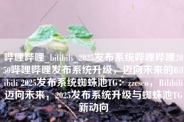 哔哩哔哩_bilibili_2025发布系统哔哩哔哩2050哔哩哔哩发布系统升级，迈向未来的Bilibili 2025发布系统蜘蛛池TG：zzcseo，Bilibili迈向未来，2025发布系统升级与蜘蛛池TG新动向