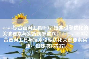 seoseo综合查询工具SEO,搜索引擎优化的关键要素与实践蜘蛛池TG:zzcseo,SEO综合查询工具与搜索引擎优化关键要素实践,蜘蛛池TG指南 seoseo综合查询工具SEO,搜索引擎优化的关键要素与实践蜘蛛池TG:zzcseo,SEO综合查询工具与搜索引擎优化关键要素实践,蜘蛛池TG指南