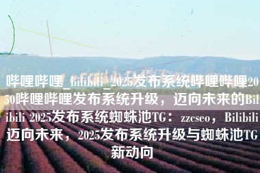 哔哩哔哩_bilibili_2025发布系统哔哩哔哩2050哔哩哔哩发布系统升级，迈向未来的Bilibili 2025发布系统蜘蛛池TG：zzcseo，Bilibili迈向未来，2025发布系统升级与蜘蛛池TG新动向
