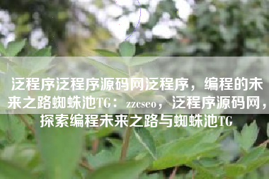 泛程序泛程序源码网泛程序，编程的未来之路蜘蛛池TG：zzcseo，泛程序源码网，探索编程未来之路与蜘蛛池TG