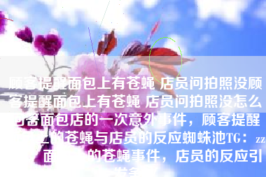 顾客提醒面包上有苍蝇 店员问拍照没顾客提醒面包上有苍蝇 店员问拍照没怎么回答面包店的一次意外事件，顾客提醒面包上的苍蝇与店员的反应蜘蛛池TG：zzcseo，面包上的苍蝇事件，店员的反应引发争议