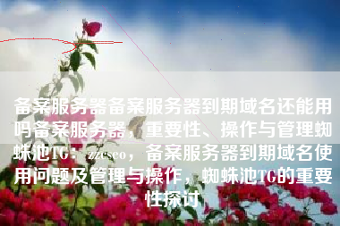 备案服务器备案服务器到期域名还能用吗备案服务器，重要性、操作与管理蜘蛛池TG：zzcseo，备案服务器到期域名使用问题及管理与操作，蜘蛛池TG的重要性探讨