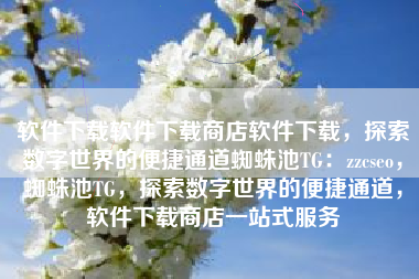 软件下载软件下载商店软件下载，探索数字世界的便捷通道蜘蛛池TG：zzcseo，蜘蛛池TG，探索数字世界的便捷通道，软件下载商店一站式服务