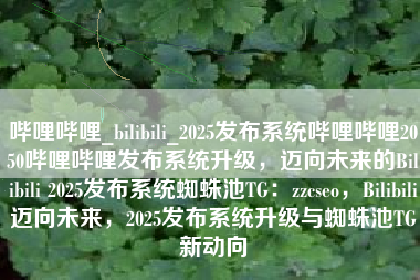 哔哩哔哩_bilibili_2025发布系统哔哩哔哩2050哔哩哔哩发布系统升级，迈向未来的Bilibili 2025发布系统蜘蛛池TG：zzcseo，Bilibili迈向未来，2025发布系统升级与蜘蛛池TG新动向