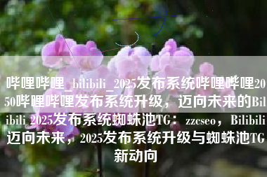 哔哩哔哩_bilibili_2025发布系统哔哩哔哩2050哔哩哔哩发布系统升级，迈向未来的Bilibili 2025发布系统蜘蛛池TG：zzcseo，Bilibili迈向未来，2025发布系统升级与蜘蛛池TG新动向