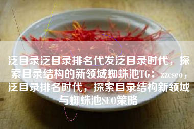 泛目录泛目录排名代发泛目录时代，探索目录结构的新领域蜘蛛池TG：zzcseo，泛目录排名时代，探索目录结构新领域与蜘蛛池SEO策略