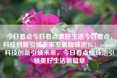 今日看点今日看点美好生活今日看点，科技创新引领未来发展蜘蛛池TG：zzcseo，科技创新引领未来，今日看点蜘蛛池引领美好生活新篇章