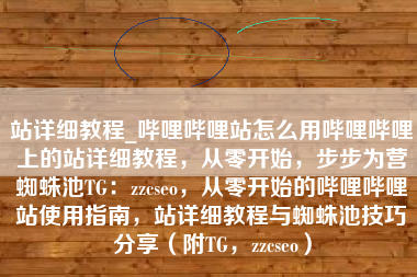 站详细教程_哔哩哔哩站怎么用哔哩哔哩上的站详细教程，从零开始，步步为营蜘蛛池TG：zzcseo，从零开始的哔哩哔哩站使用指南，站详细教程与蜘蛛池技巧分享（附TG，zzcseo）