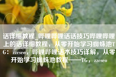 话详细教程_哔哩哔哩话话技巧哔哩哔哩上的话详细教程，从零开始学习蜘蛛池TG：zzcseo，哔哩哔哩话术技巧详解，从零开始学习蜘蛛池教程——TG，zzcseo