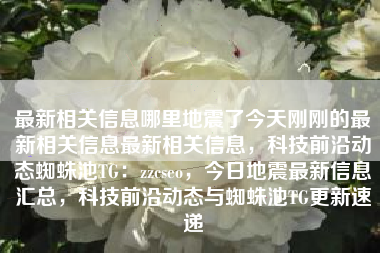 最新相关信息哪里地震了今天刚刚的最新相关信息最新相关信息，科技前沿动态蜘蛛池TG：zzcseo，今日地震最新信息汇总，科技前沿动态与蜘蛛池TG更新速递