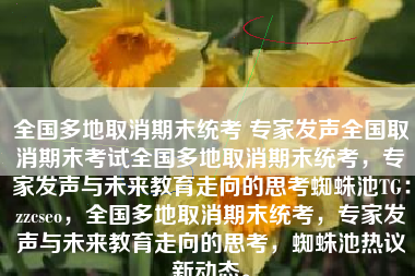 全国多地取消期末统考 专家发声全国取消期末考试全国多地取消期末统考，专家发声与未来教育走向的思考蜘蛛池TG：zzcseo，全国多地取消期末统考，专家发声与未来教育走向的思考，蜘蛛池热议新动态。