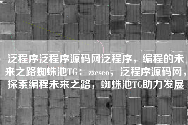 泛程序泛程序源码网泛程序，编程的未来之路蜘蛛池TG：zzcseo，泛程序源码网，探索编程未来之路，蜘蛛池TG助力发展