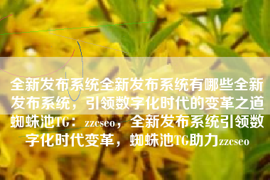 全新发布系统全新发布系统有哪些全新发布系统，引领数字化时代的变革之道蜘蛛池TG：zzcseo，全新发布系统引领数字化时代变革，蜘蛛池TG助力zzcseo