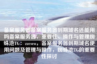 备案服务器备案服务器到期域名还能用吗备案服务器，重要性、操作与管理蜘蛛池TG：zzcseo，备案服务器到期域名使用问题及管理与操作，蜘蛛池TG的重要性探讨
