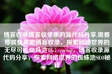 博客收录博客收录集的源代码分享,需要那就快来吧博客收录，探索网络世界的无尽可能蜘蛛池TG：zzcseo，博客收录源代码分享，探索网络世界的蜘蛛池SEO秘籍