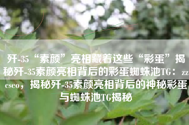 歼-35“素颜”亮相藏着这些“彩蛋”揭秘歼-35素颜亮相背后的彩蛋蜘蛛池TG：zzcseo，揭秘歼-35素颜亮相背后的神秘彩蛋与蜘蛛池TG揭秘