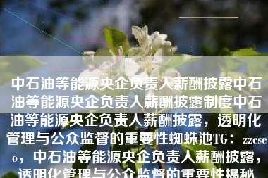 中石油等能源央企负责人薪酬披露中石油等能源央企负责人薪酬披露制度中石油等能源央企负责人薪酬披露,透明化管理与公众监督的重要性蜘蛛池TG:zzcseo,中石油等能源央企负责人薪酬披露,透明化管理与公众监督的重要性揭秘 中石油等能源央企负责人薪酬披露中石油等能源央企负责人薪酬披露制度中石油等能源央企负责人薪酬披露,透明化管理与公众监督的重要性蜘蛛池TG:zzcseo,中石油等能源央企负责人薪酬披露,透明化管理与公众监督的重要性揭秘