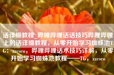 话详细教程_哔哩哔哩话话技巧哔哩哔哩上的话详细教程，从零开始学习蜘蛛池TG：zzcseo，哔哩哔哩话术技巧详解，从零开始学习蜘蛛池教程——TG，zzcseo