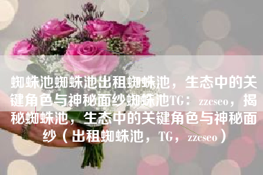 蜘蛛池蜘蛛池出租蜘蛛池，生态中的关键角色与神秘面纱蜘蛛池TG：zzcseo，揭秘蜘蛛池，生态中的关键角色与神秘面纱（出租蜘蛛池，TG，zzcseo）