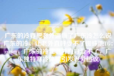 广东的冷要把老外逼疯了广东冷怎么说广东的冷，让老外直呼受不了蜘蛛池TG：zzcseo，广东的冷让老外直呼受不了，广东独特寒冷体验引发老外热议