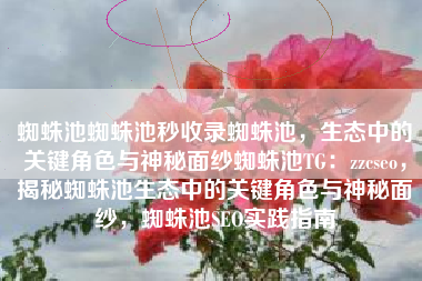 蜘蛛池，揭开神秘面纱，探寻生态宝藏中的关键角色
