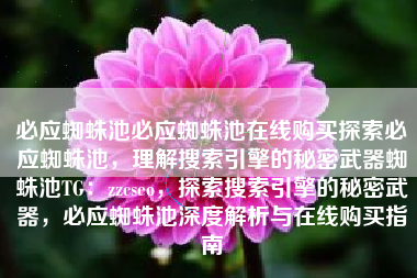 必应蜘蛛池必应蜘蛛池在线购买探索必应蜘蛛池，理解搜索引擎的秘密武器蜘蛛池TG：zzcseo，探索搜索引擎的秘密武器，必应蜘蛛池深度解析与在线购买指南