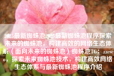 2025最新蜘蛛池2025最新蜘蛛池程序探索未来的蜘蛛池,构建高效的网络生态体系(面向未来的蜘蛛池)蜘蛛池TG:zzcseo,探索未来蜘蛛池技术,构建高效网络生态体系与最新蜘蛛池程序介绍 2025最新蜘蛛池2025最新蜘蛛池程序探索未来的蜘蛛池,构建高效的网络生态体系(面向未来的蜘蛛池)蜘蛛池TG:zzcseo,探索未来蜘蛛池技术,构建高效网络生态体系与最新蜘蛛池程序介绍
