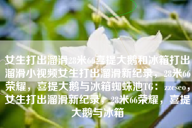 女生打出溜滑28米66喜提大鹅和冰箱打出溜滑小视频女生打出溜滑新纪录，28米66荣耀，喜提大鹅与冰箱蜘蛛池TG：zzcseo，女生打出溜滑新纪录，28米66荣耀，喜提大鹅与冰箱