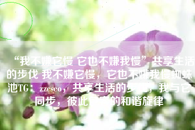 “我不嫌它慢 它也不嫌我慢”共享生活的步伐 我不嫌它慢,它也不嫌我慢蜘蛛池TG:zzcseo,共享生活的步伐,我与它同步,彼此包容的和谐旋律