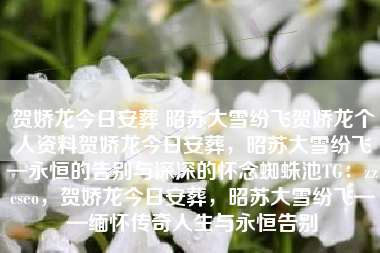 贺娇龙今日安葬 昭苏大雪纷飞贺娇龙个人资料贺娇龙今日安葬，昭苏大雪纷飞—永恒的告别与深深的怀念蜘蛛池TG：zzcseo，贺娇龙今日安葬，昭苏大雪纷飞——缅怀传奇人生与永恒告别
